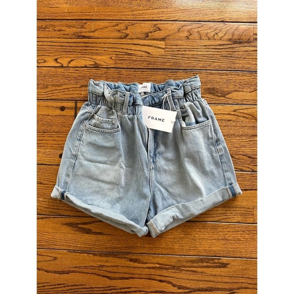 Frame Elastic Waist Denim Shorts Small NWT - Picture 5 of 11